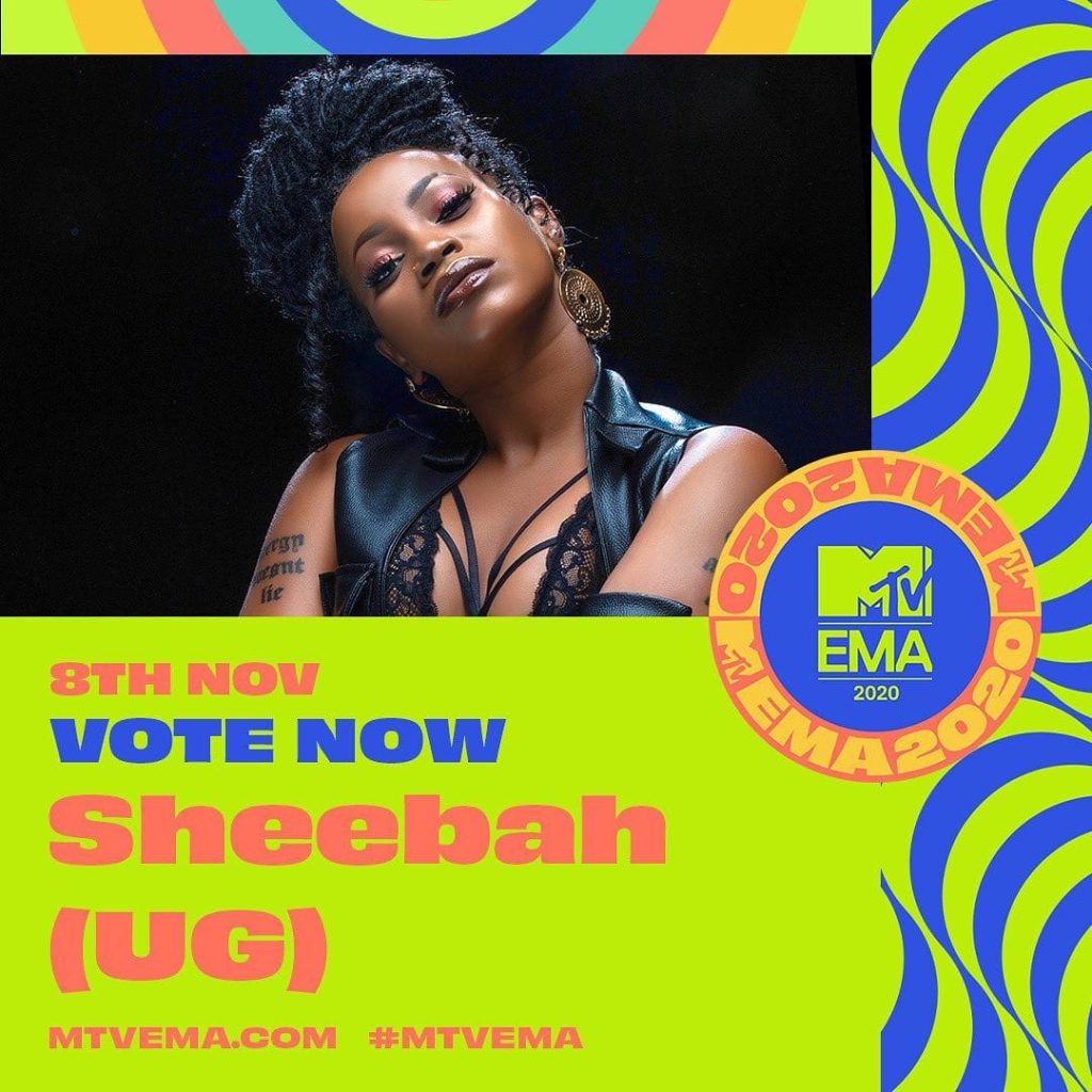 Sheebah nominated in MTV EMA Awards 2020