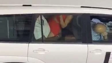 UN Workers nabbed feasting on themselves in work vehicle